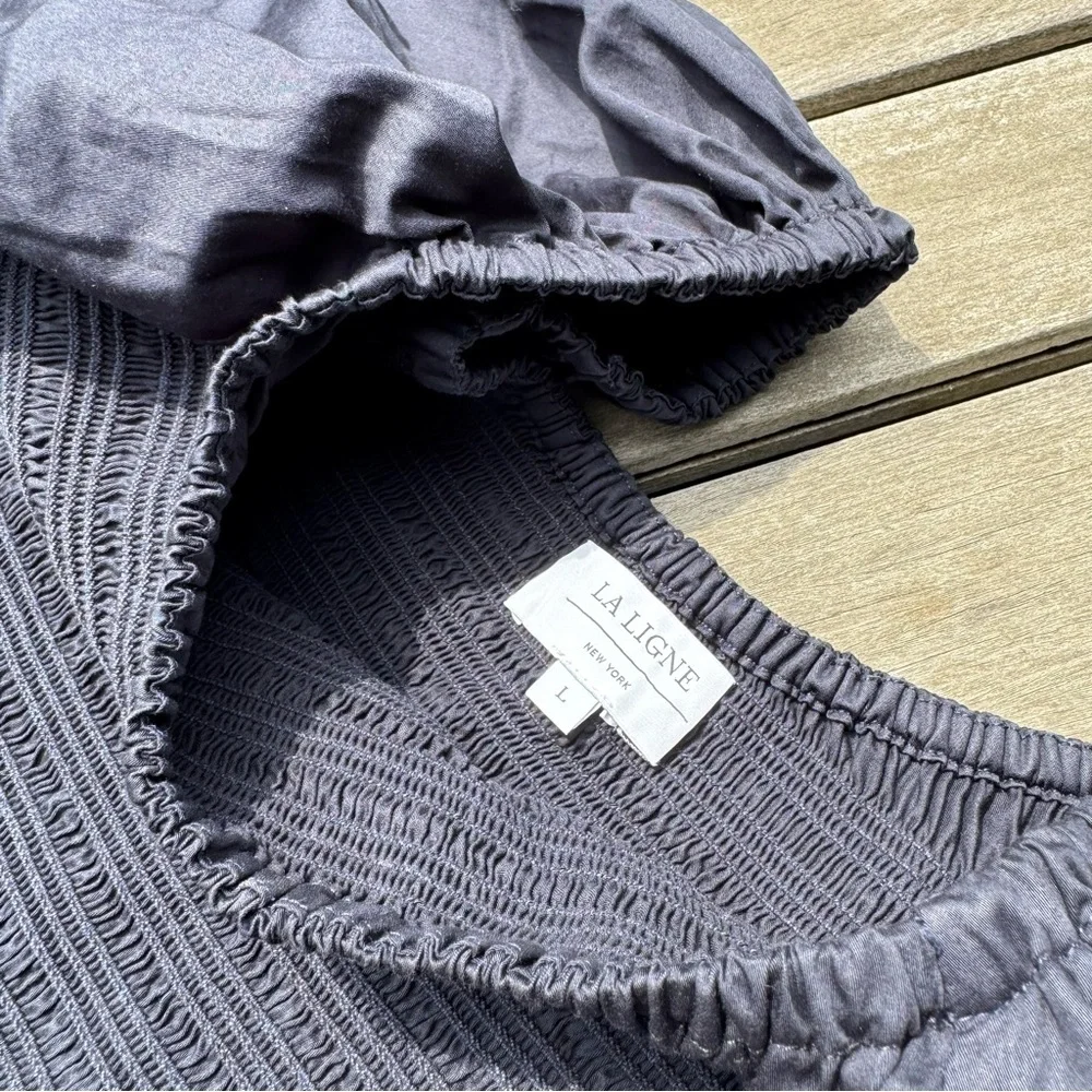 La Ligne Daisy Dress, Navy, Large - Picture 7 of 9